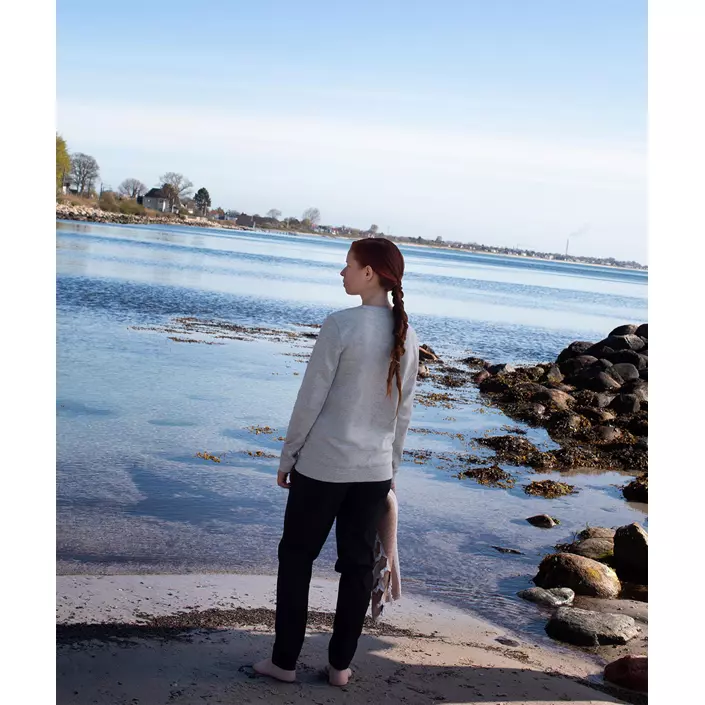 ID økologisk dame sweatshirt, Lys grå Melange, large image number 5