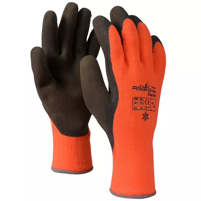 OX-ON PowerGrab Thermo arbeidshansker, Oransje/Svart, large image number 2