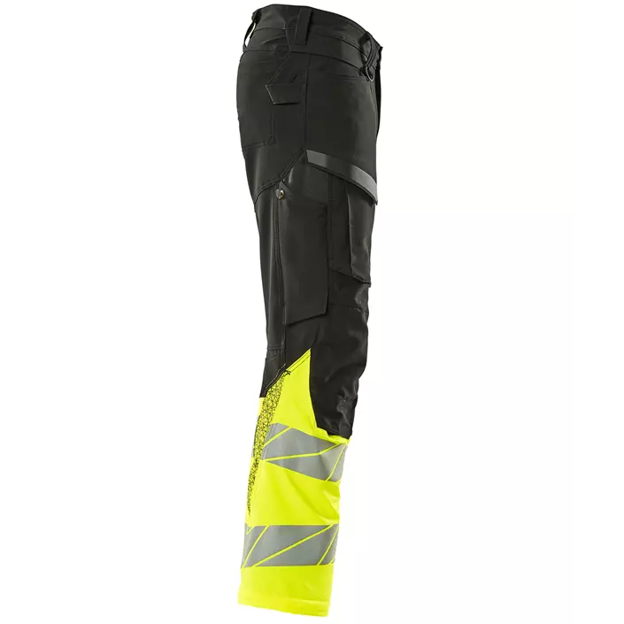 Mascot Accelerate Safe work trousers full stretch, Black/Hi-Vis Yellow, large image number 3