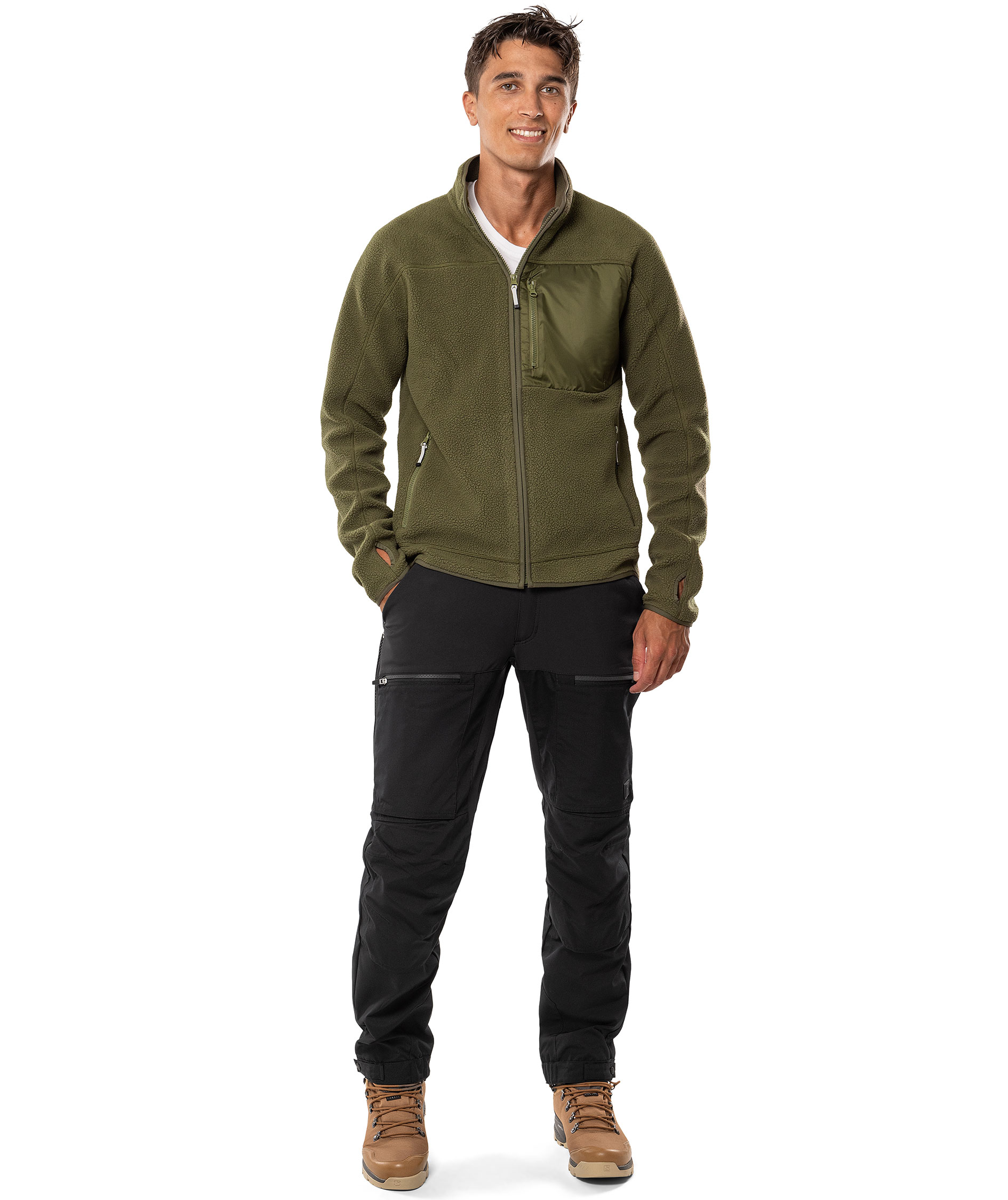 Fristads Argon fibre pile jacket, Light Army Green, large image number 1