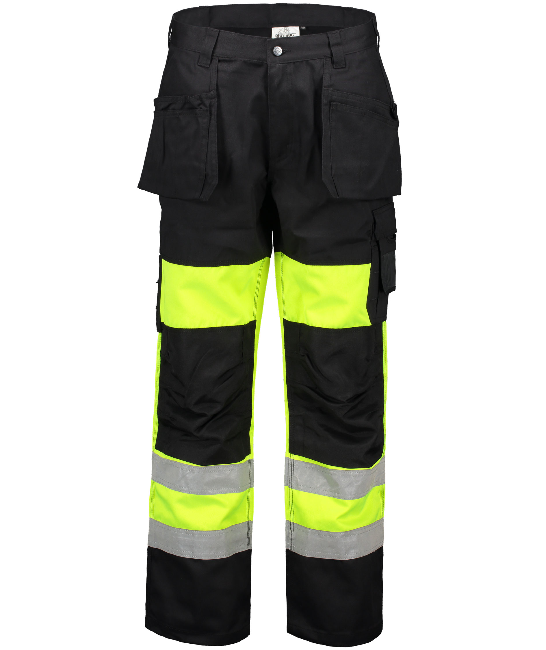 Bulldog hantverksbyxa 5738, Varsel Gul/Svart