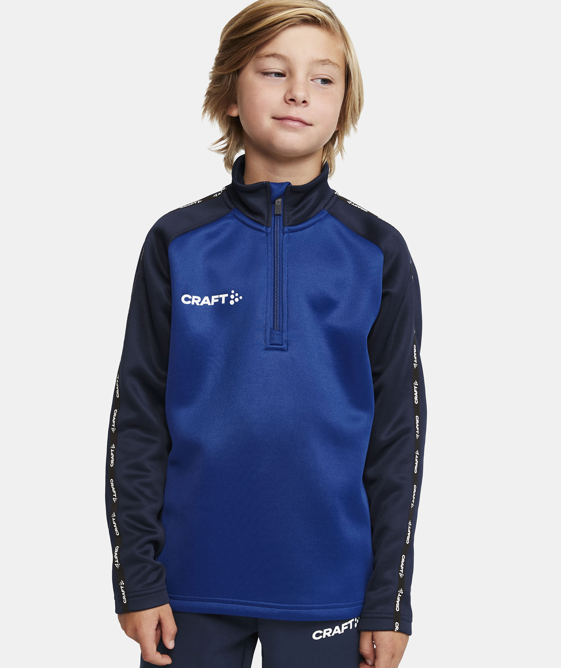 Craft Squad 2.0 halfzip training pullover for kids, Club Cobolt-Navy, large image number 4