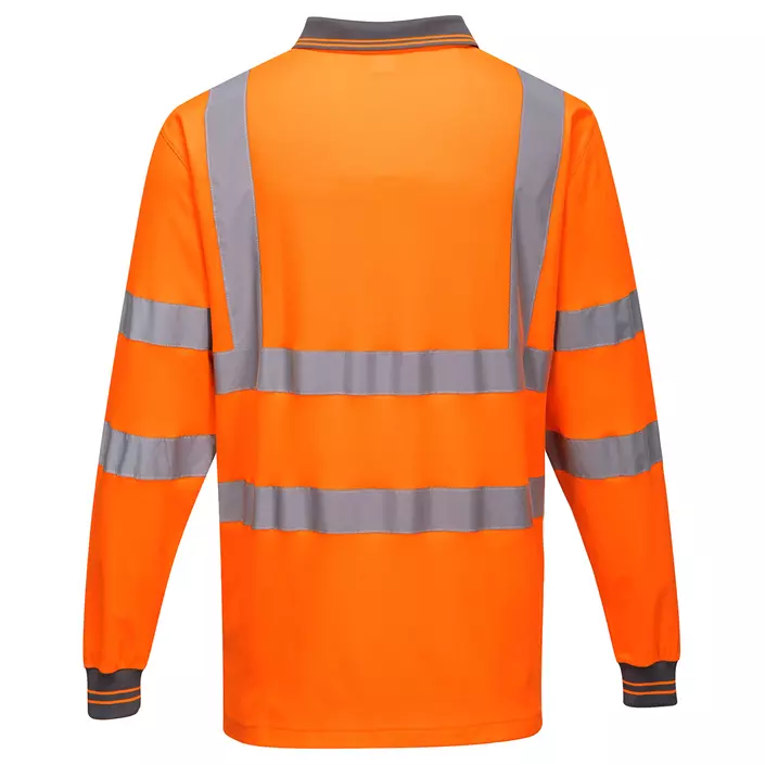 Portwest long-sleeved polo T-shirt, Hi-vis Orange, large image number 1