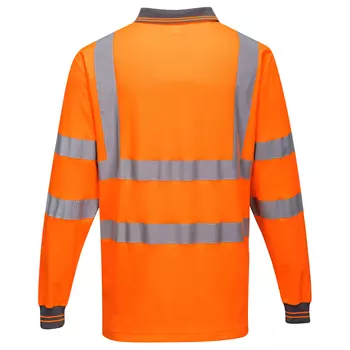 Portwest long-sleeved polo T-shirt, Hi-vis Orange