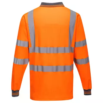 Portwest long-sleeved polo T-shirt, Hi-vis Orange