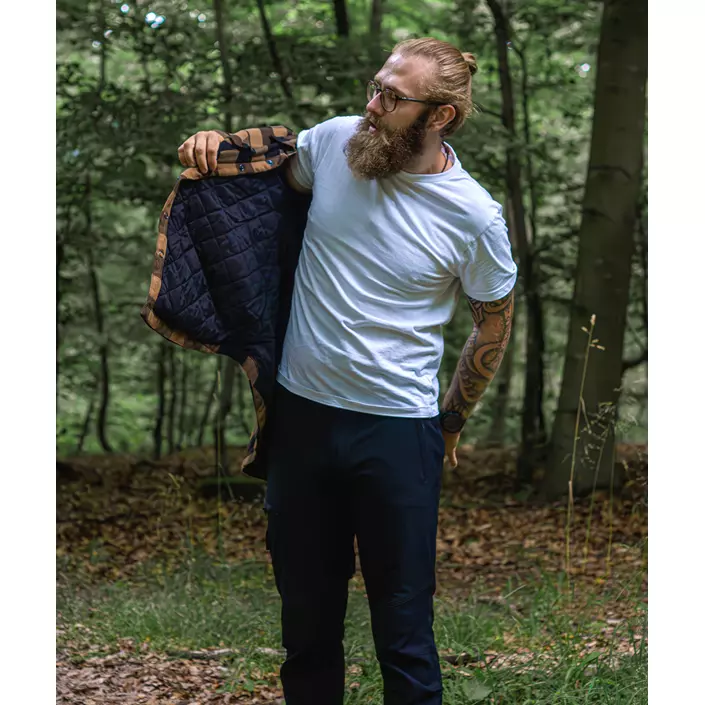 Westborn foret flannel skjortejakke, Camel/Black, large image number 8