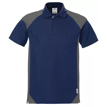 Fristads polo shirt, Marine Blue/Grey