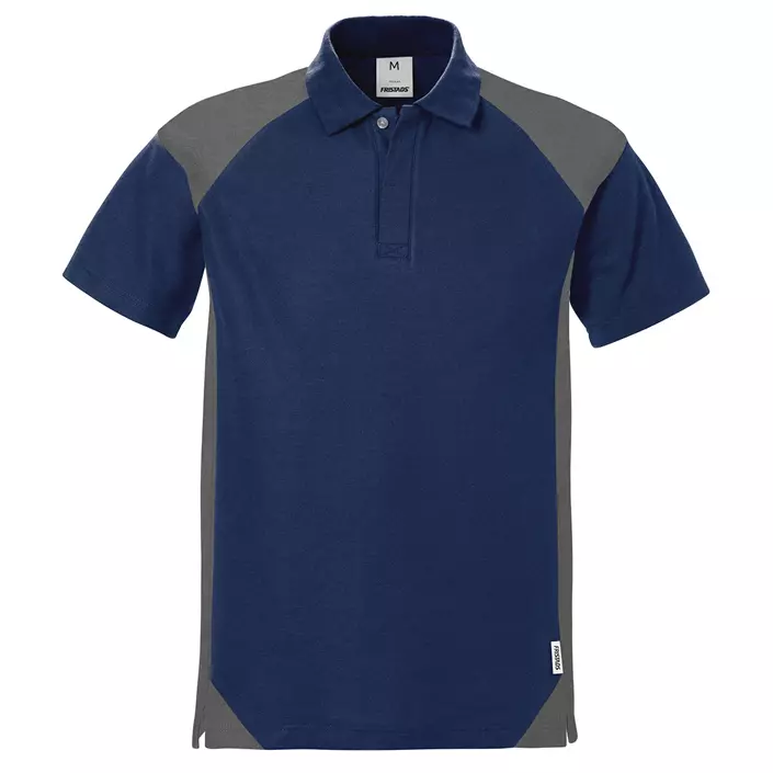 Fristads polo shirt, Marine Blue/Grey, large image number 0