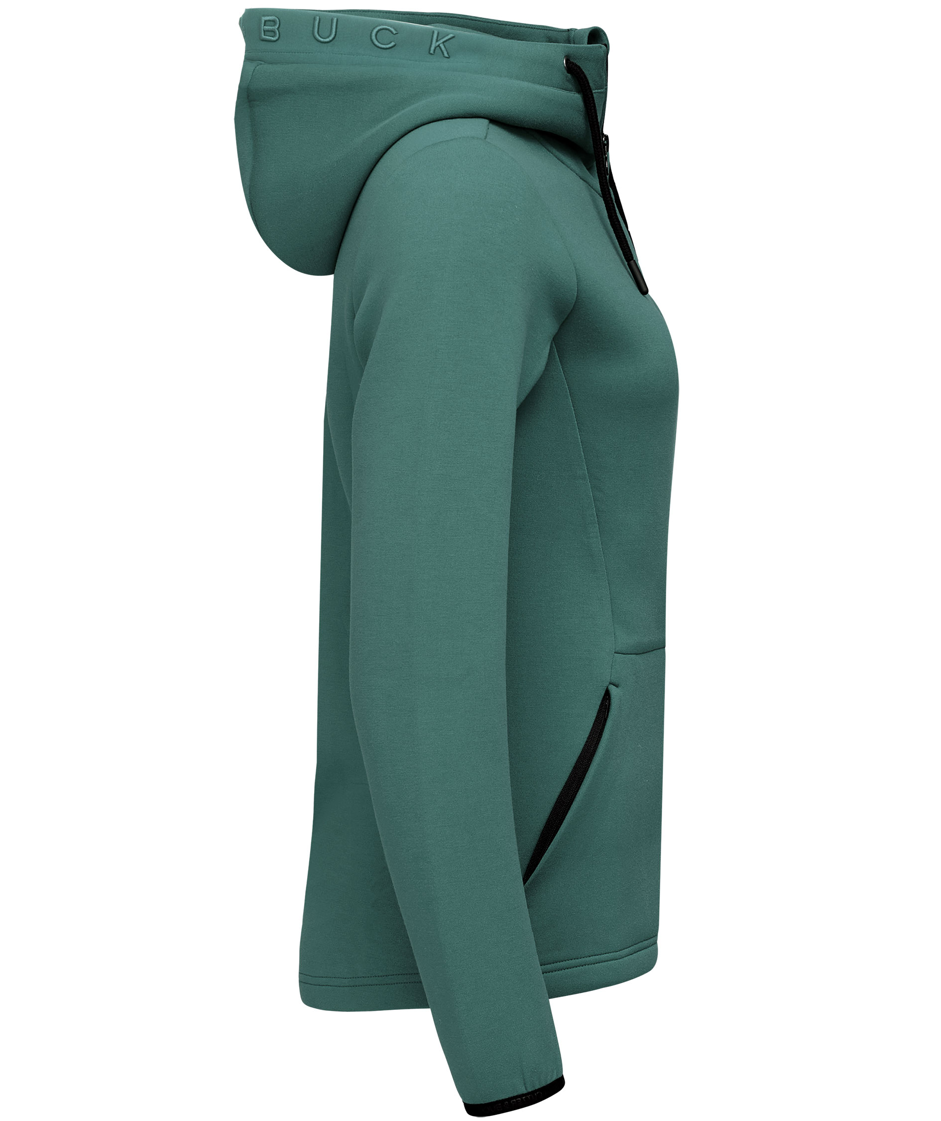 Cutter & Buck Pemberton dame hettegenser med glidel&aring;s, Furugr&oslash;nn, large image number 2