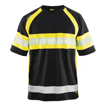 Blåkläder T-shirt, Black/Hi-Vis Yellow