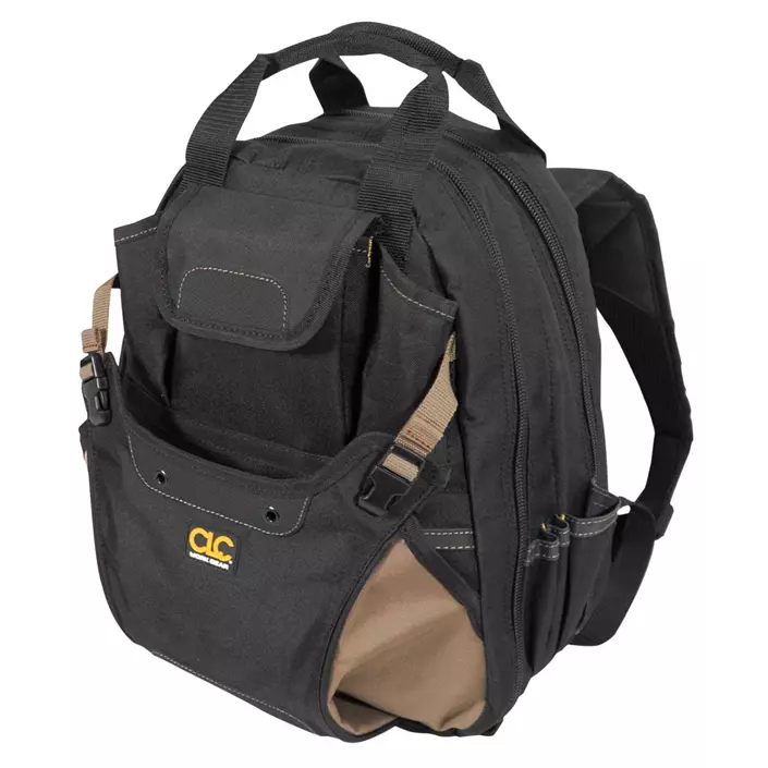 CLC Work Gear 1134 Deluxe tool backpack, Black/Brown, Black/Brown, large image number 0