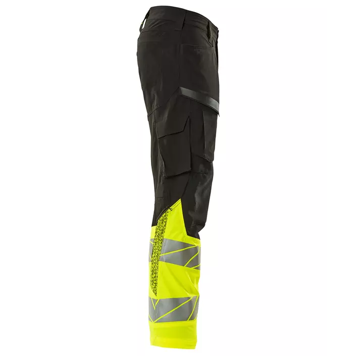 Mascot Accelerate Safe service trousers full stretch, Black/Hi-Vis Yellow, large image number 2