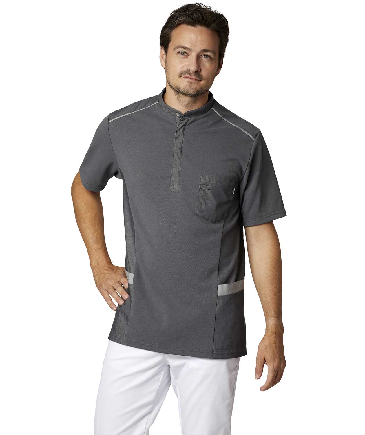 Kentaur  pique tunic, Grey Melange