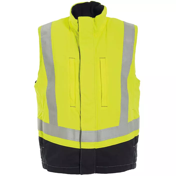Tranemo Tera TX fleece vest, Hi-vis yellow/Marine blue, large image number 0