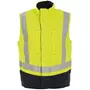 Tranemo Tera TX fleece vest, Hi-vis yellow/Marine blue