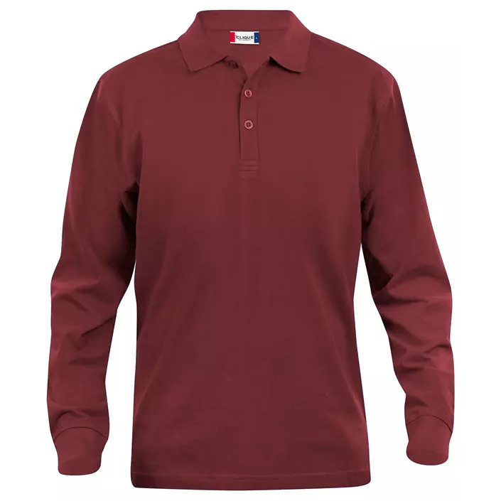 Clique Classic Lincoln long-sleeved polo, Bordeaux, large image number 0