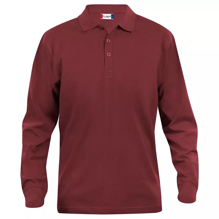 Clique Classic Lincoln long-sleeved polo, Bordeaux, large image number 0