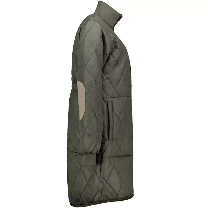 Westborn lang dame termojakke, Dusty Olive, large image number 4