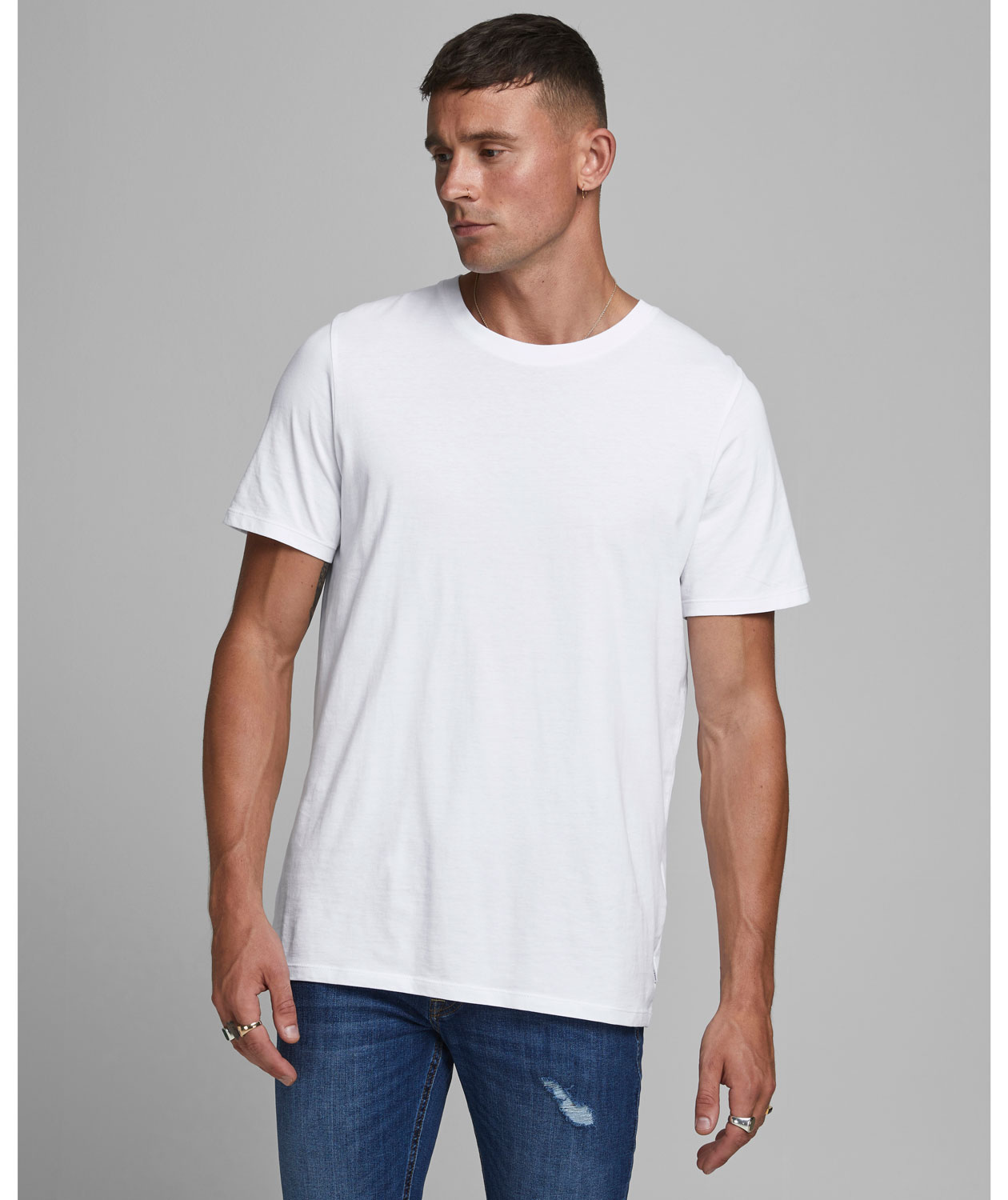 Jack & Jones JJEORGANIC Basic T-shirt, Hvid, large image number 1