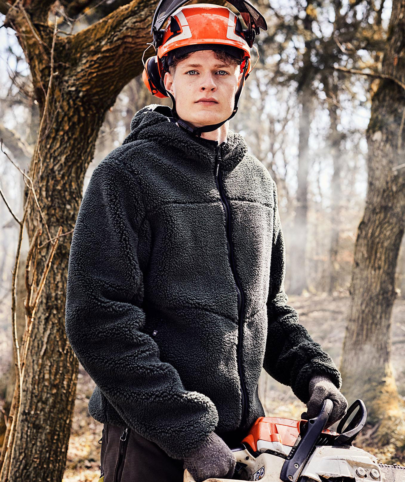 ID pile fleece jacket, Olive, large image number 5