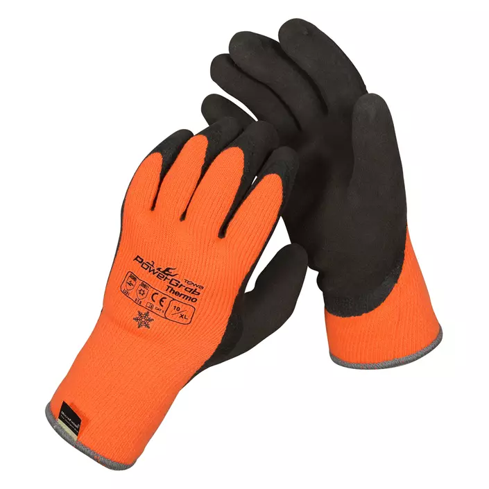 OX-ON PowerGrab Thermo work gloves, Orange/Black, large image number 0