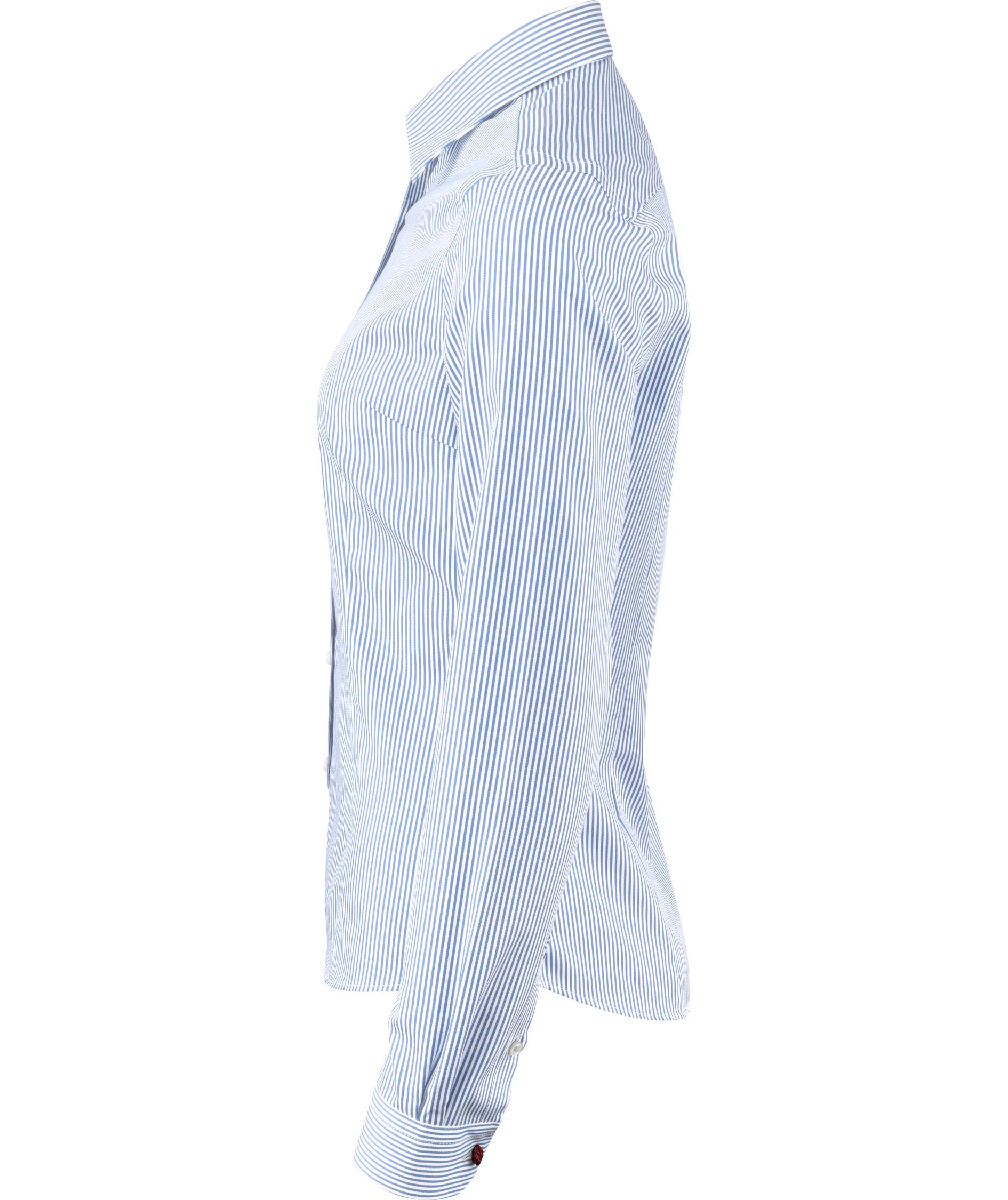 J. Harvest & Frost Twill Yellow Bow 50 lady fit skjorta, Sky Blue/Stripe, large image number 2