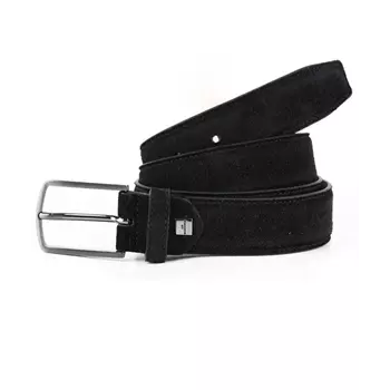 Connexion Tie suede belt, Black