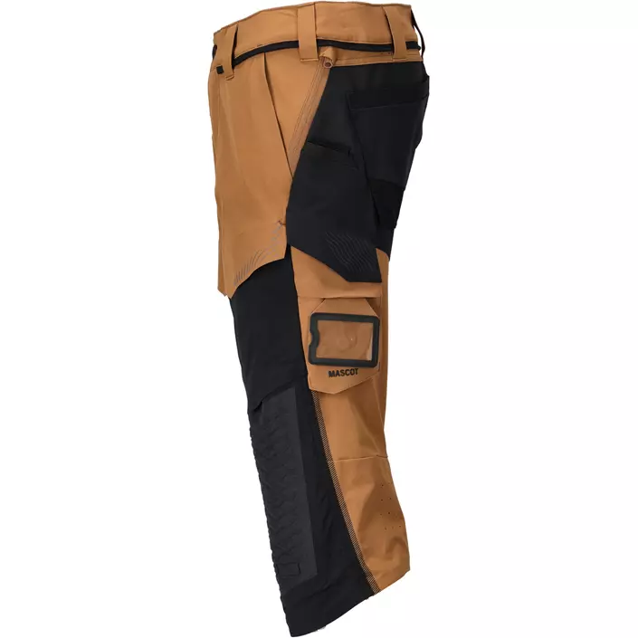 Mascot Customized 3/4-Arbeitshose full stretch, Nußbraun/Schwarz, large image number 3