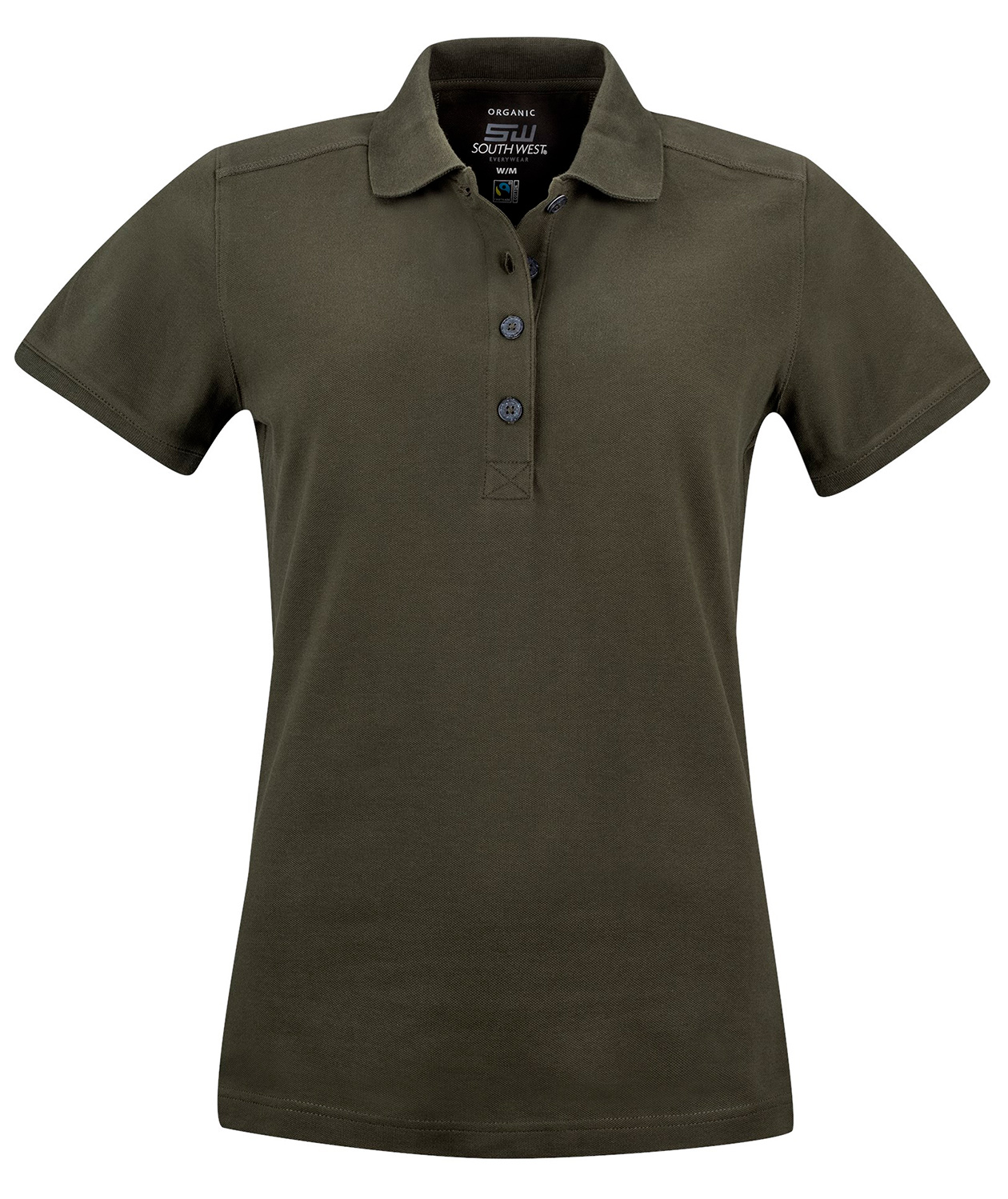 South West Magda women's poloshirt, Dark Olive, Dark Olive, swatch