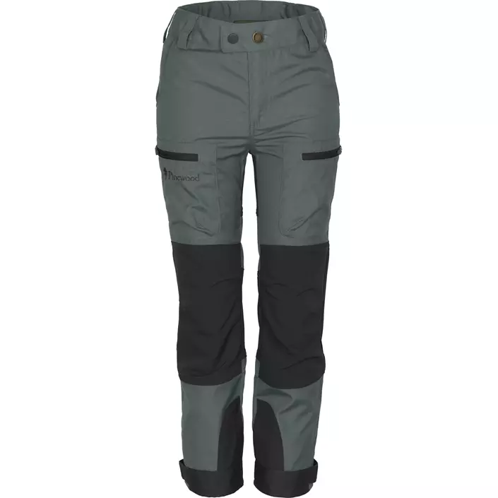 Pinewood Caribou outdoorbukser til børn, Storm Blue/Dark Anthracite, large image number 0