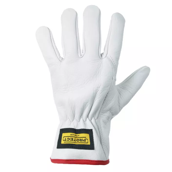 Kramp work gloves in cowhide, White, large image number 0