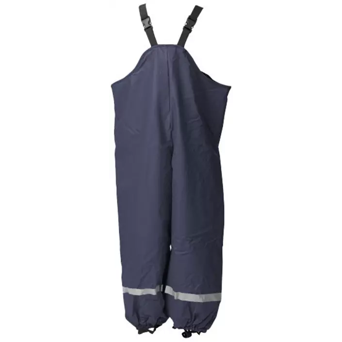 Elka Elements PU rain bib and brace trousers for kids, Marine Blue, large image number 0