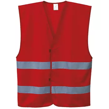 Portwest Iona cover vest with reflective tape, Red