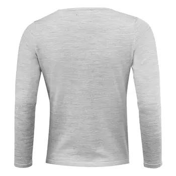 J. Harvest & Frost stickad tröja med merinoull dam, Light Grey Melange