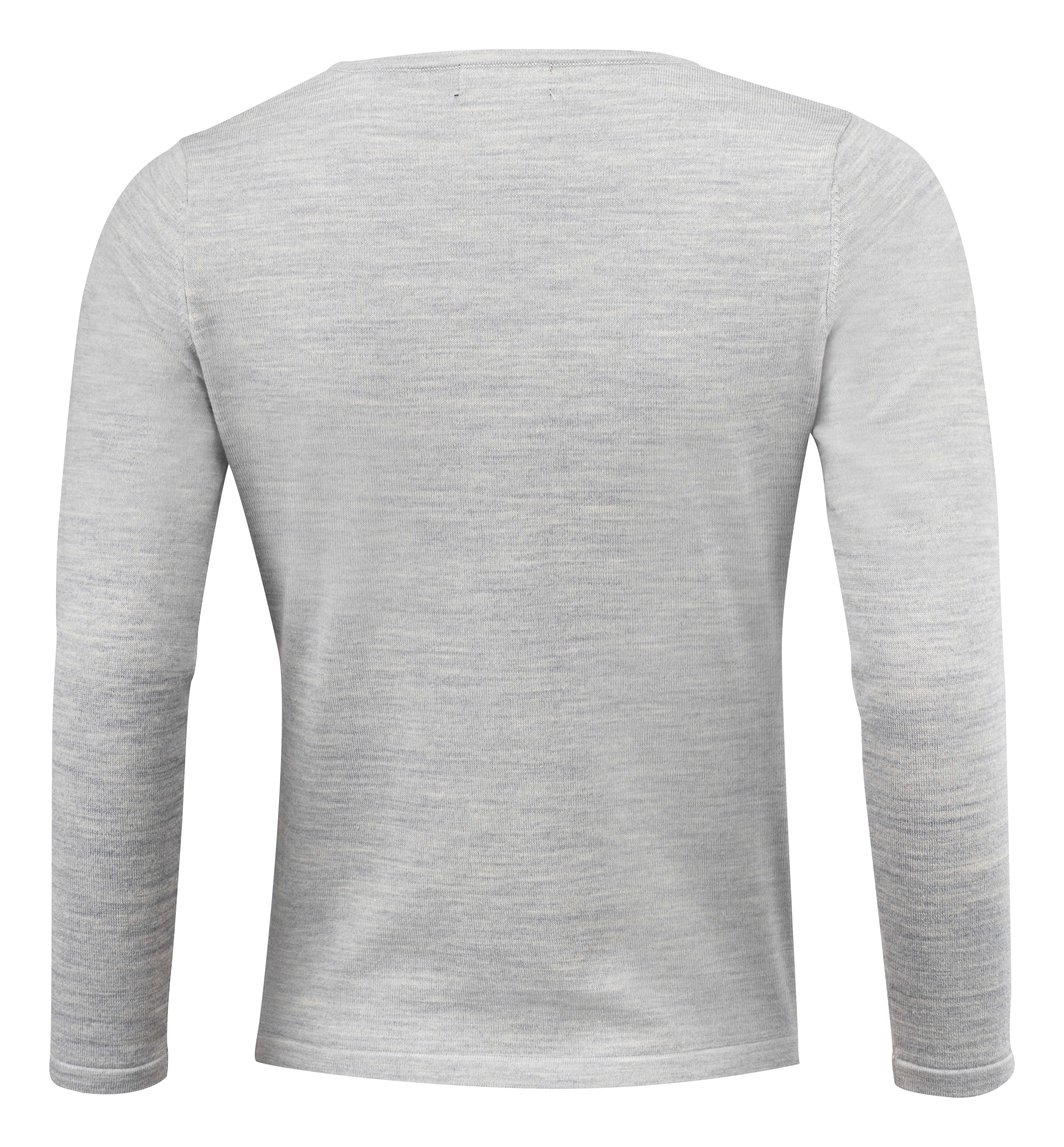 J. Harvest & Frost women's knitted pullover with merino wool, Light Grey Melange