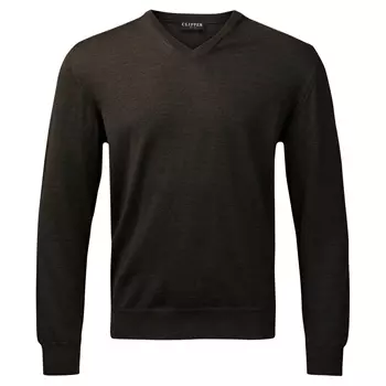Clipper Milan knitted pullover with merino wool, Olive melane