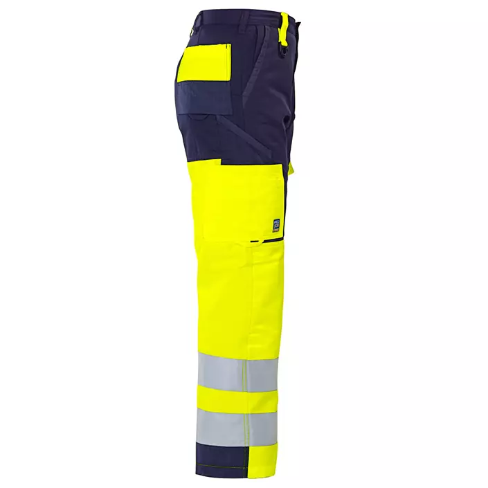 ProJob arbeidsbukse 6501, Hi-vis gul/marineblå, large image number 3