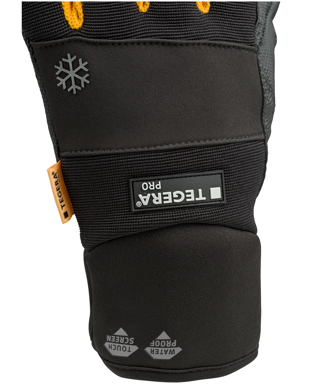 Tegera Pro 9130 winter work gloves, Black/Grey/orange, large image number 4