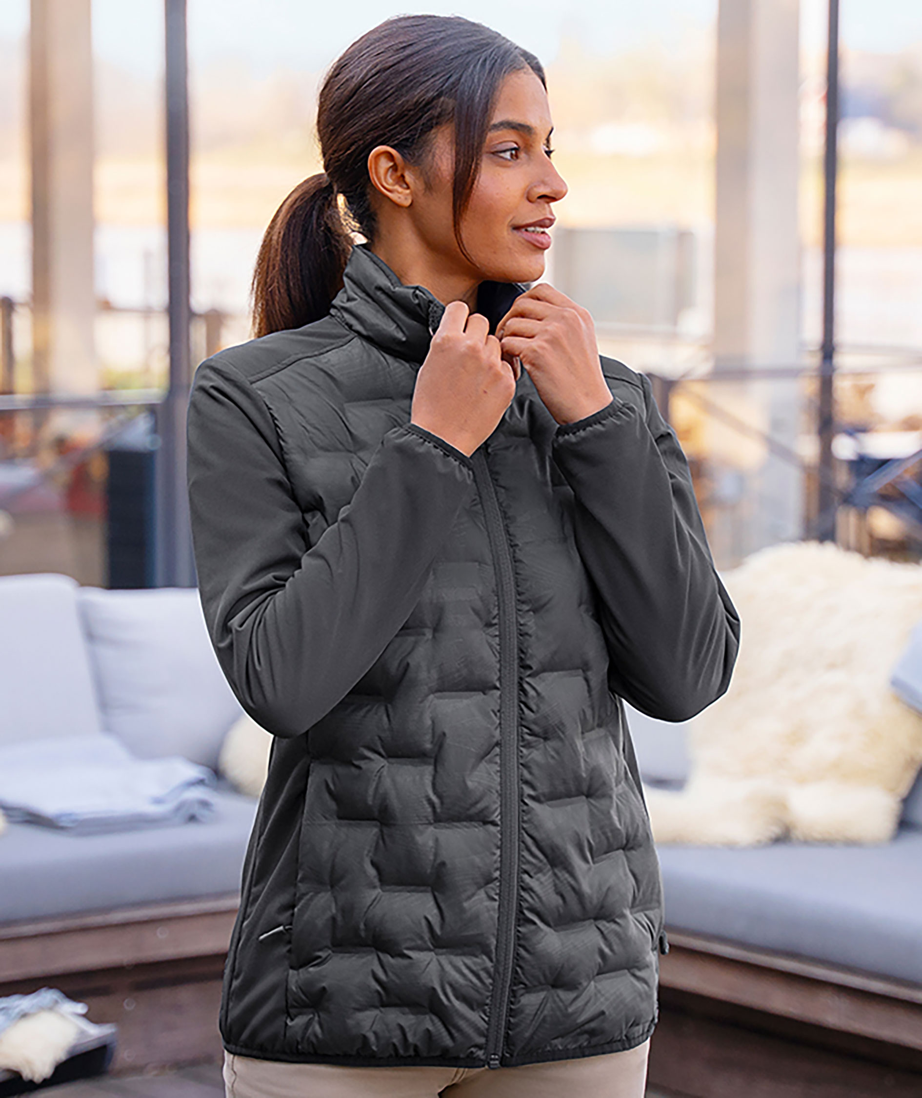 Karlowsky women's hybrid jacket, Black, large image number 5