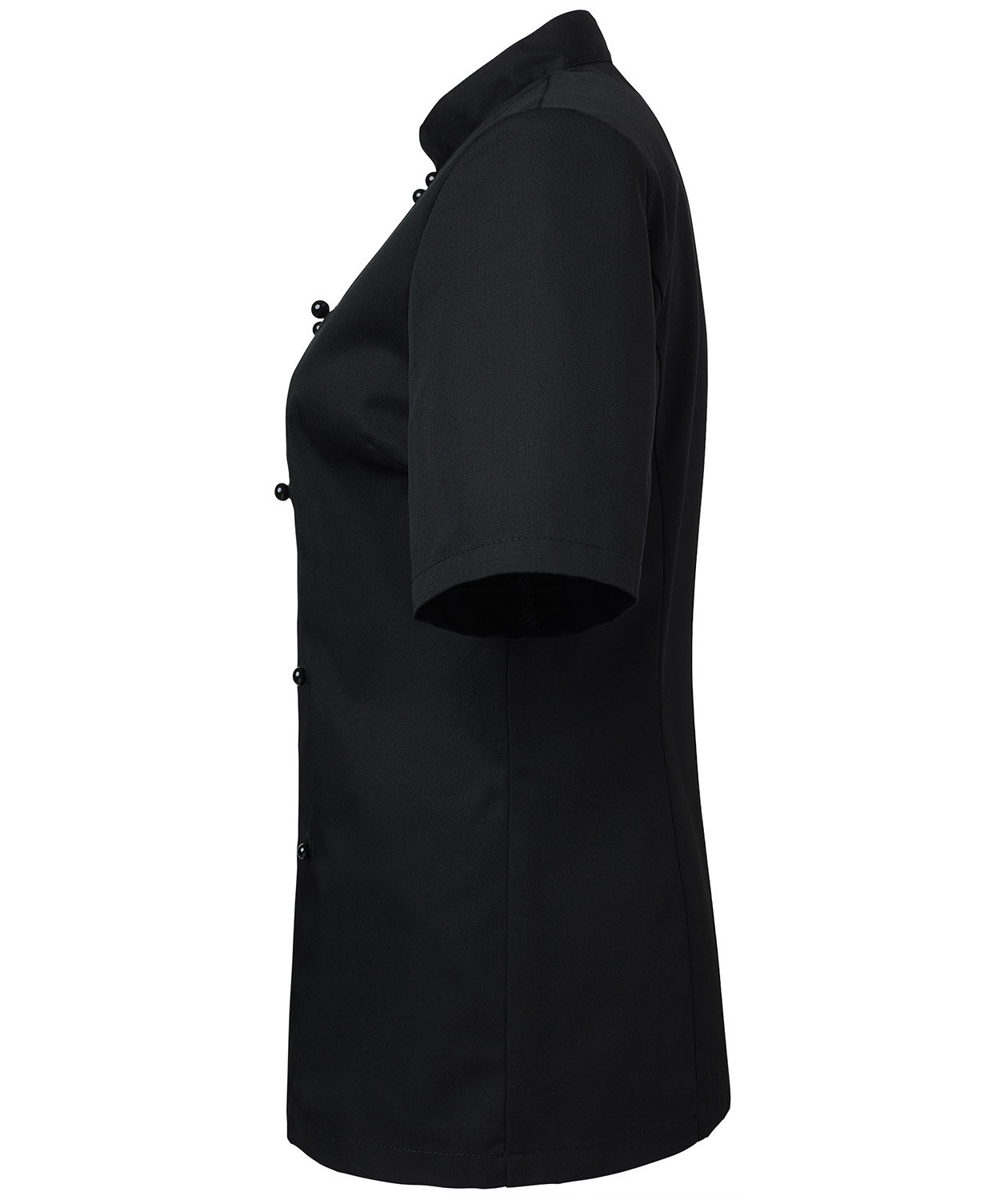 Segers women's short sleeved chefs jacket, Black, large image number 3