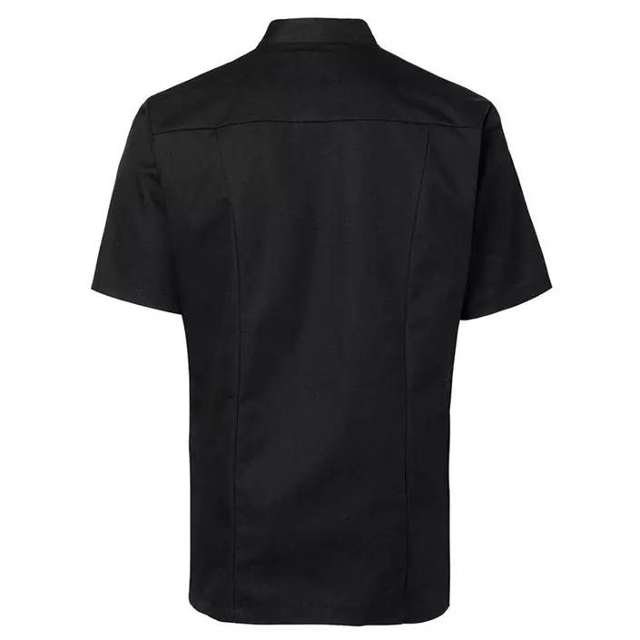 Segers modern fit kortærmet kokkeskjorte med trykknapper, Sort, large image number 2