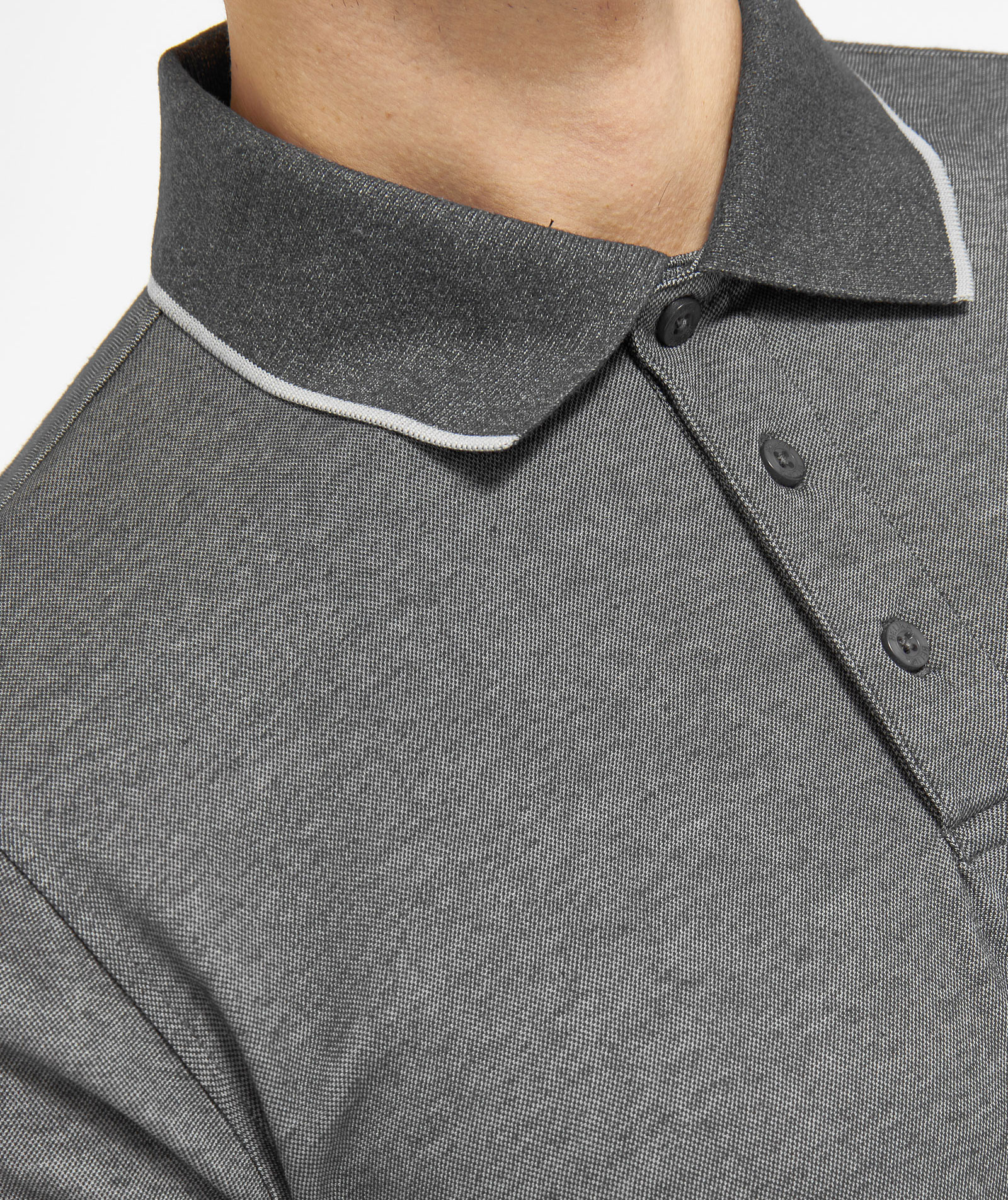 Belika Valencia Poloshirt, Black melange, large image number 3