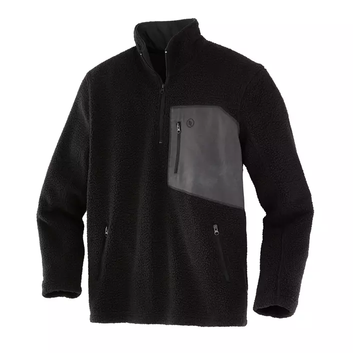 Terrax Faserpelz Pullover, Schwarz, large image number 0