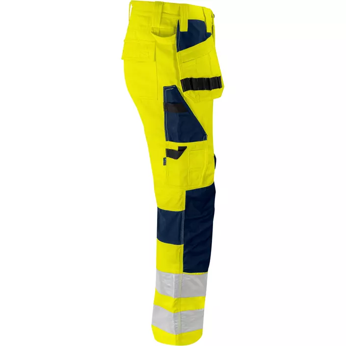ProJob craftsman trousers 6570, Hi-Vis yellow/marine, large image number 2