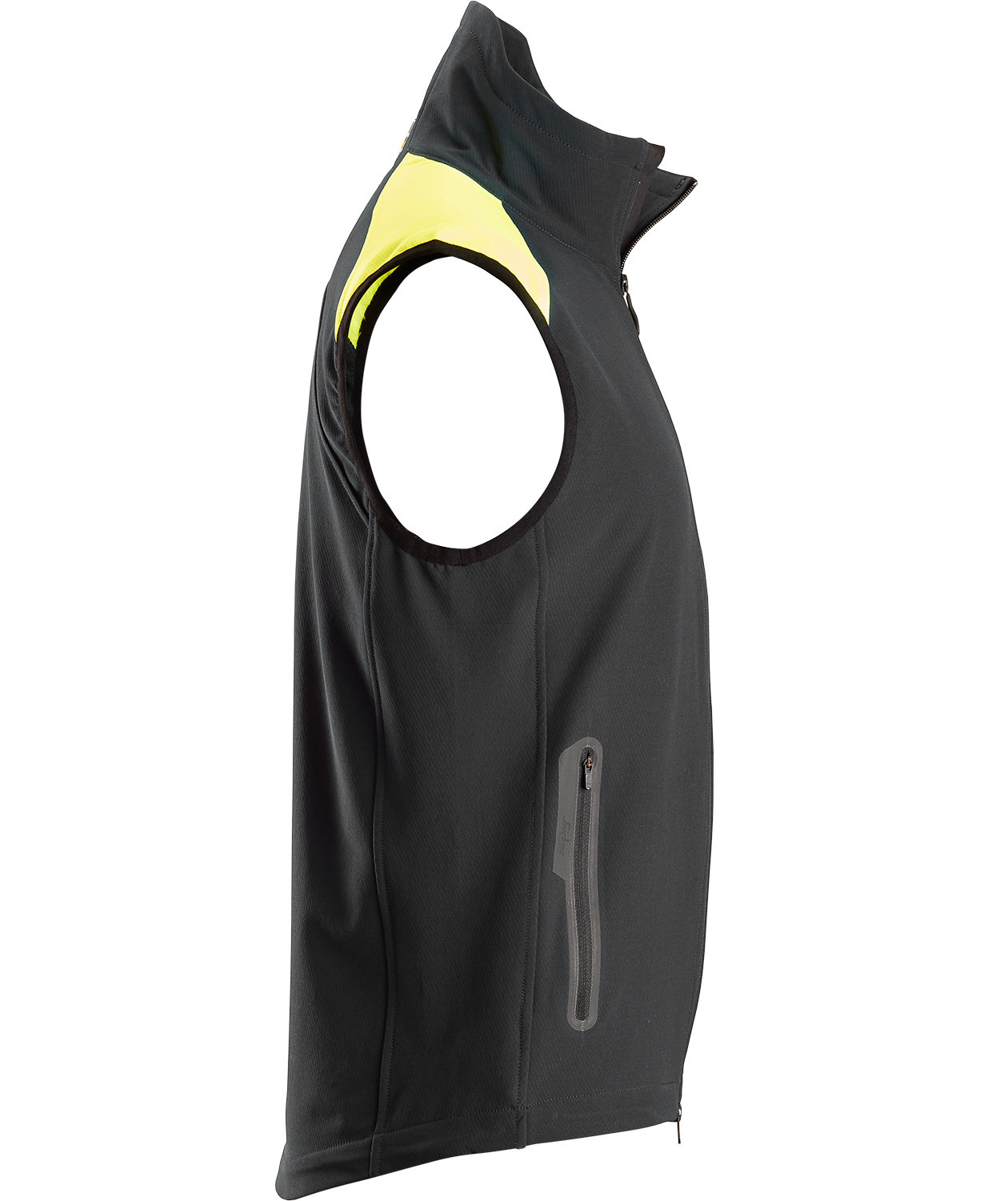 Snickers FlexiWork v&auml;st full stretch, Svart/Neon Gul, large image number 3