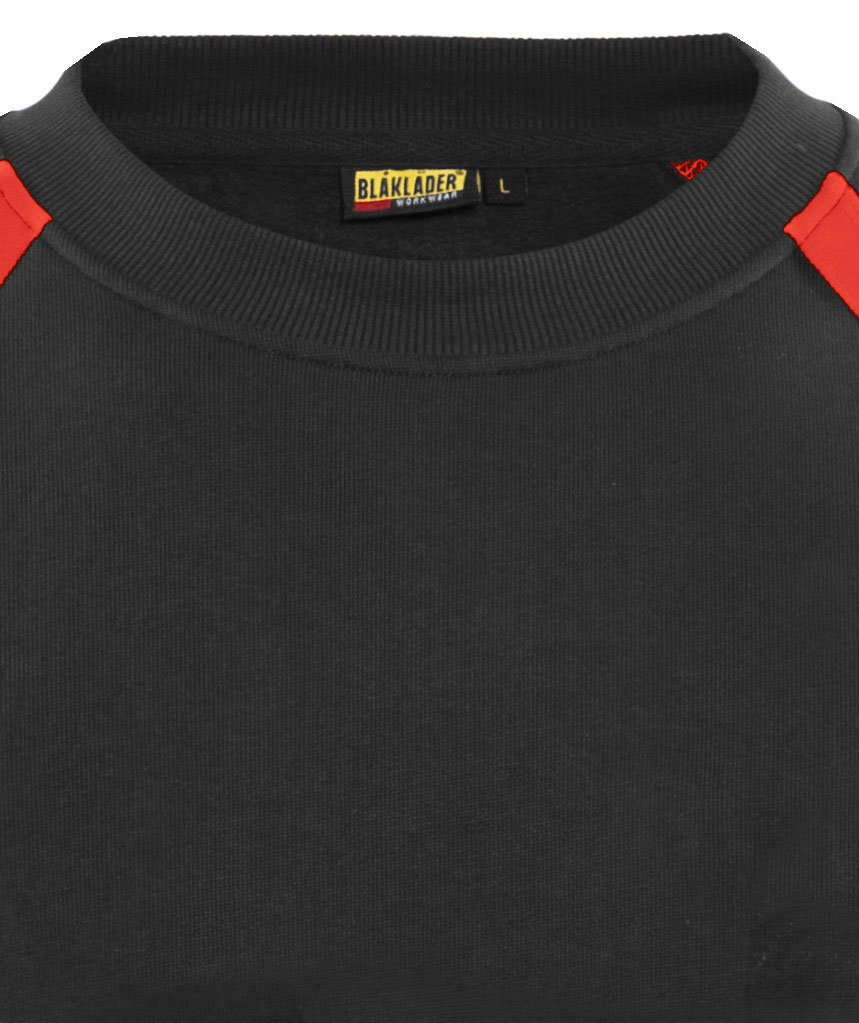 Bl&aring;kl&auml;der sweatshirt, Black/Hi-Vis Red, large image number 2