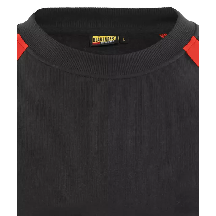 Blåkläder Sweatshirt, Schwarz/Hi-Vis Rot, large image number 2