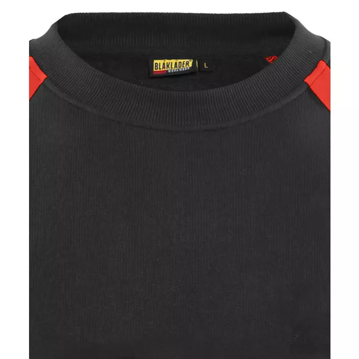 Blåkläder sweatshirt, Black/Hi-Vis Red, large image number 2