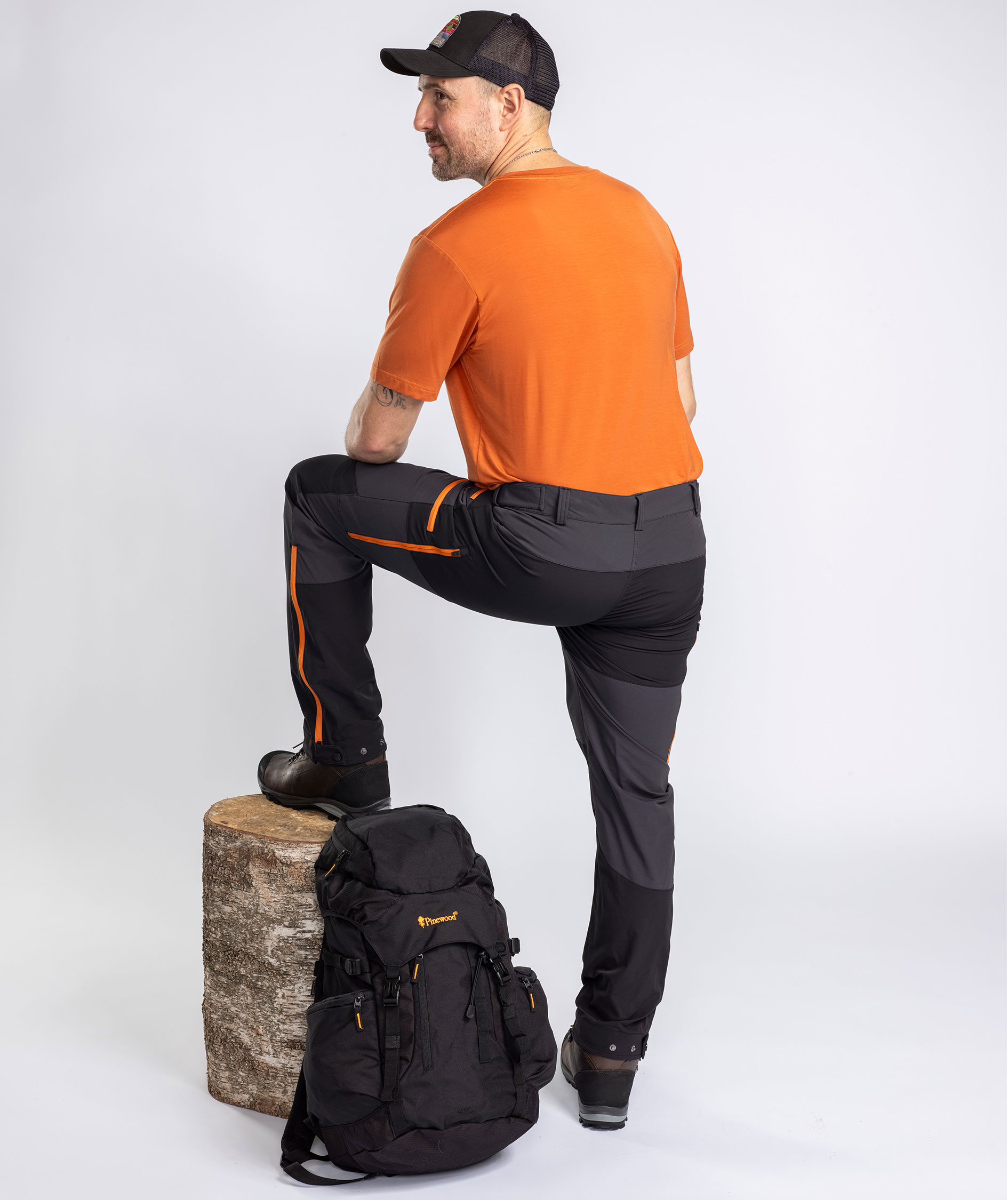 Pinewood Active Fast-Dry T-shirt, Burned Orange, large image number 4