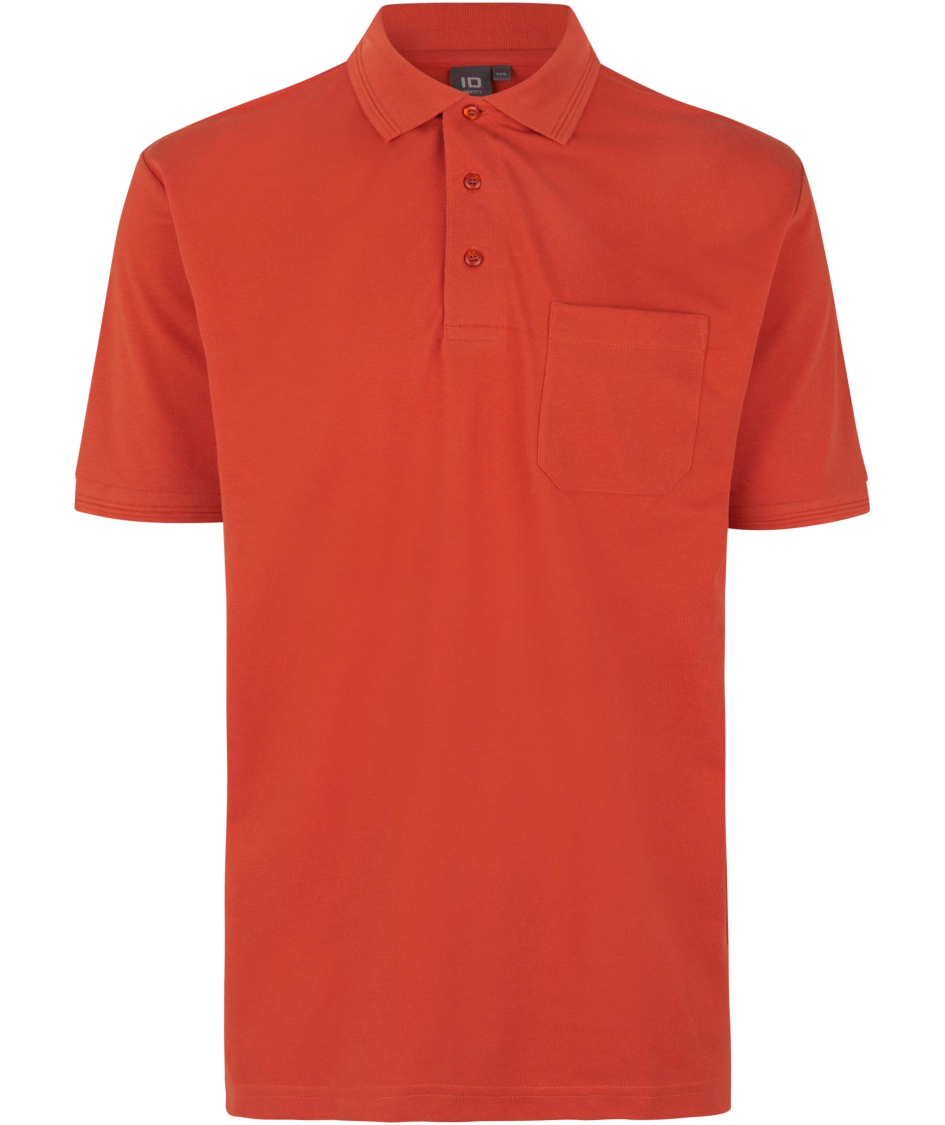 ID PRO Wear Polo shirt with chest pocket, Coral, Coral, swatch